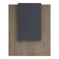 Γραφείο reception Zowel pakoworld με led sonoma-ανθρακί 90x40x110εκ