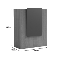 Γραφείο reception Zowel pakoworld με led sonoma-λευκή όψη μαρμάρου 90x40x110εκ Γραφείο reception Zowel pakoworld με led sonoma-λευκή όψη μαρμάρου 90x40x110εκ