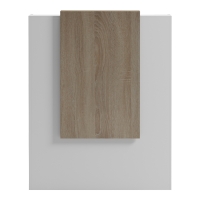 Γραφείο reception Zowel pakoworld με led λευκό - sonoma 90x40x110εκ