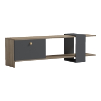 Έπιπλο τηλεόρασης Standi pakoworld σε sonoma-ανθρακί 120x25x36.8εκ Έπιπλο τηλεόρασης Standi pakoworld σε sonoma-ανθρακί 120x25x36.8εκ