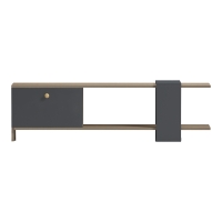 Έπιπλο τηλεόρασης Standi pakoworld σε sonoma-ανθρακί 120x25x36.8εκ Έπιπλο τηλεόρασης Standi pakoworld σε sonoma-ανθρακί 120x25x36.8εκ
