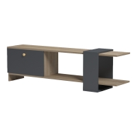 Έπιπλο τηλεόρασης Standi pakoworld σε sonoma-ανθρακί 120x25x36.8εκ Έπιπλο τηλεόρασης Standi pakoworld σε sonoma-ανθρακί 120x25x36.8εκ