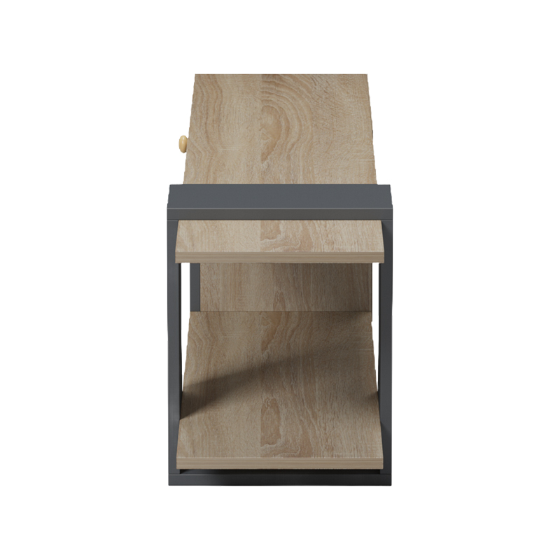 Έπιπλο τηλεόρασης Standi pakoworld σε sonoma-ανθρακί 120x25x36.8εκ Έπιπλο τηλεόρασης Standi pakoworld σε sonoma-ανθρακί 120x25x36.8εκ
