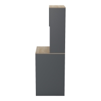Έπιπλο πλυντηρίου Chaxe pakoworld ανθρακί-sonoma 65x32.5x183.6εκ Έπιπλο πλυντηρίου Chaxe pakoworld ανθρακί-sonoma 65x32.5x183.6εκ