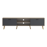 Έπιπλο τηλεόρασης Gorna pakoworld sonoma-ανθρακί 180x35x48.6εκ