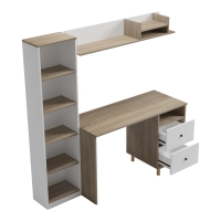 Σύνθεση γραφείου Kontor pakoworld sonoma-λευκό 120x50x160εκ