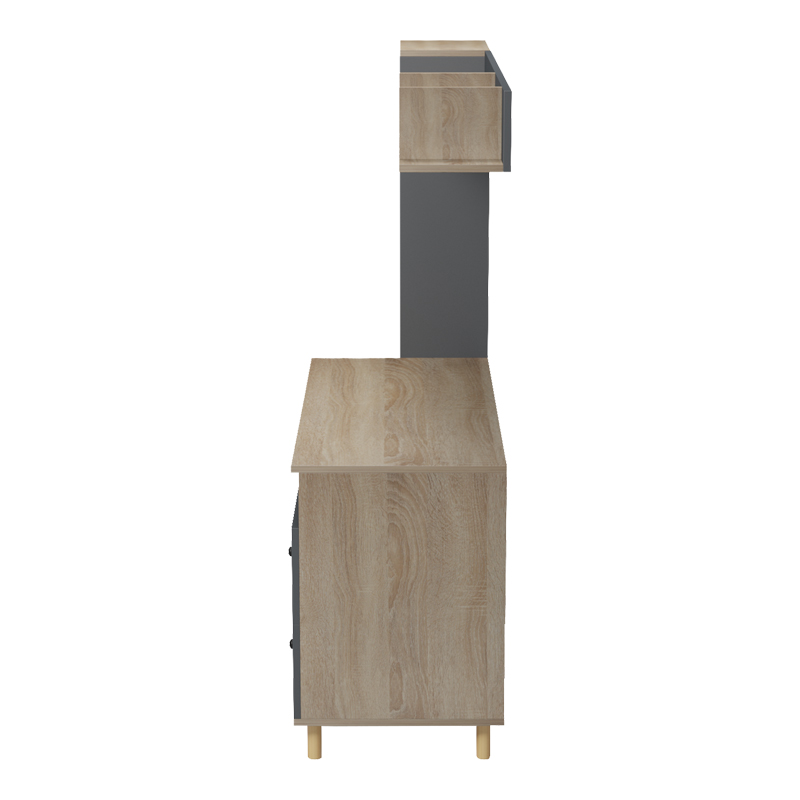 Σύνθεση γραφείου Kontor pakoworld sonoma-ανθρακί 120x50x160εκ
