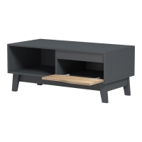 Τραπέζι σαλονιού Judas pakoworld ανθρακί-sonoma 90x45x38.5εκ