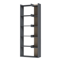 Βιβλιοθήκη Corpus pakoworld ανθρακί-sonoma 61x22x162εκ Βιβλιοθήκη Corpus pakoworld ανθρακί-sonoma 61x22x162εκ