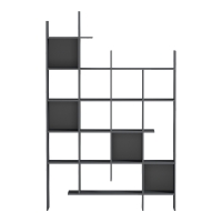 Βιβλιοθήκη Manco pakoworld ανθρακί 122x25.5x188εκ