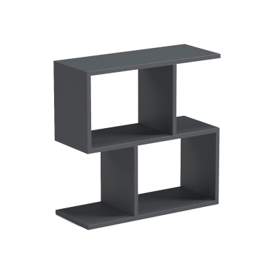 Βοηθητικό τραπέζι-βιβλιοθήκη Wesmol pakoworld ανθρακί 50x20x50εκ