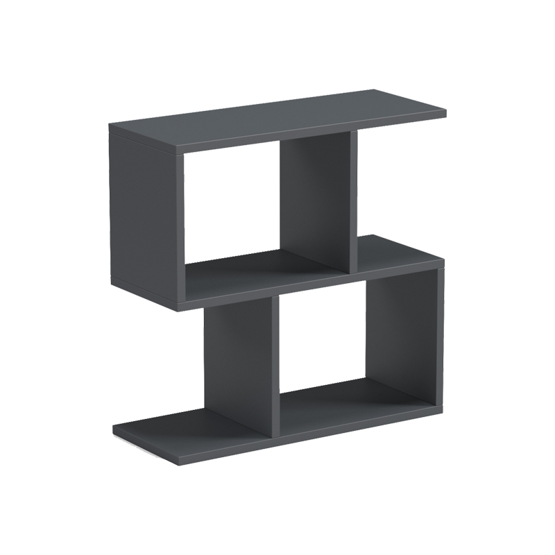 Βοηθητικό τραπέζι-βιβλιοθήκη Wesmol pakoworld ανθρακί 50x20x50εκ