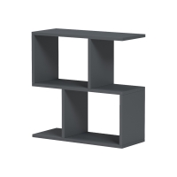 Βοηθητικό τραπέζι-βιβλιοθήκη Wesmol pakoworld ανθρακί 50x20x50εκ