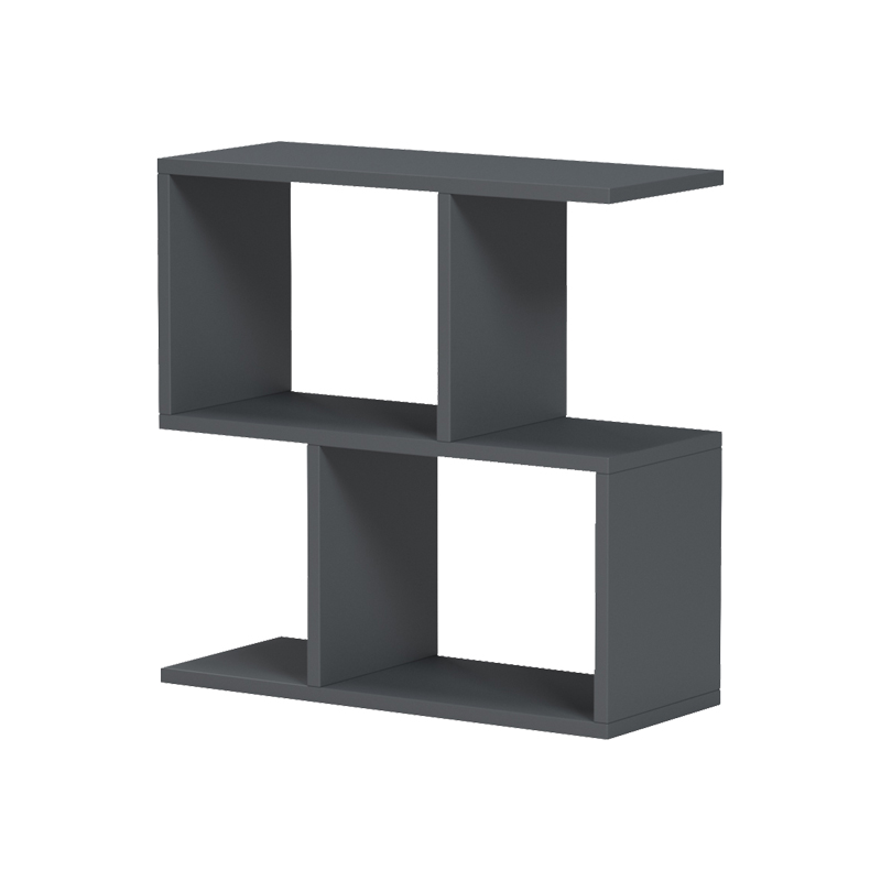 Βοηθητικό τραπέζι-βιβλιοθήκη Wesmol pakoworld ανθρακί 50x20x50εκ