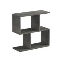 Βοηθητικό τραπέζι-βιβλιοθήκη Wesmol pakoworld ανθρακί όψη μαρμάρου 50x20x50εκ Βοηθητικό τραπέζι-βιβλιοθήκη Wesmol pakoworld ανθρακί όψη μαρμάρου 50x20x50εκ