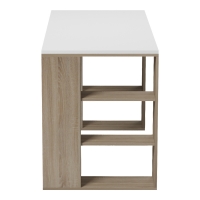 Γραφείο με ραφιέρα Colmar pakoworld sonoma-λευκό 140x60x75εκ Γραφείο με ραφιέρα Colmar pakoworld sonoma-λευκό 140x60x75εκ
