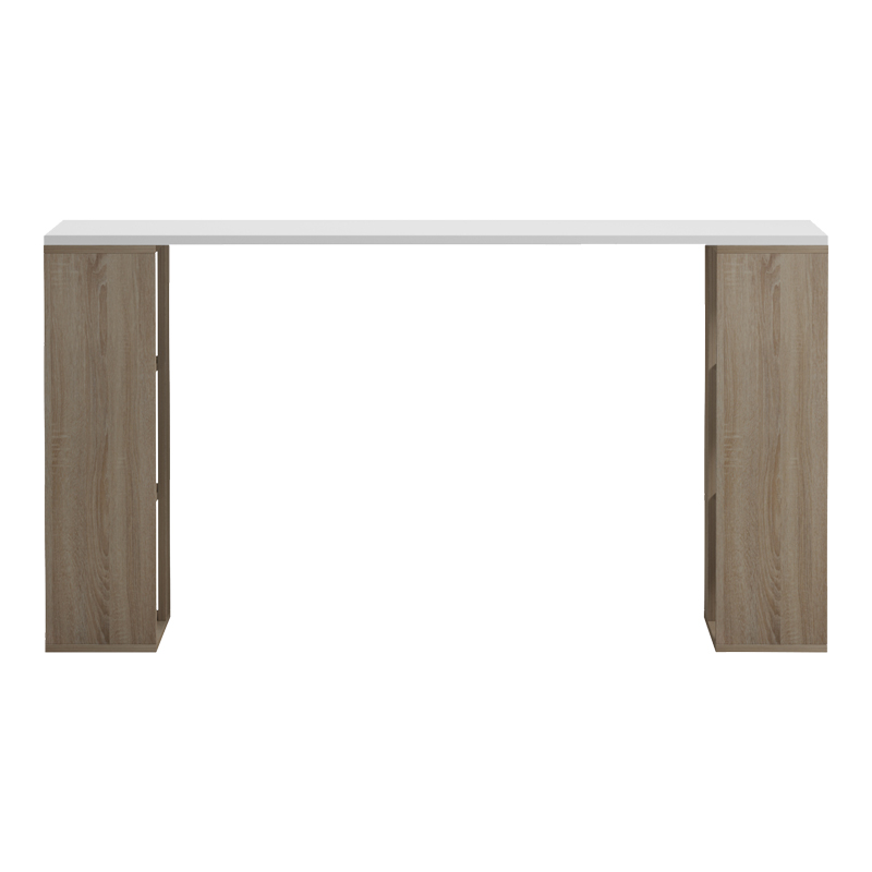 Γραφείο με ραφιέρα Colmar pakoworld sonoma-λευκό 140x60x75εκ Γραφείο με ραφιέρα Colmar pakoworld sonoma-λευκό 140x60x75εκ