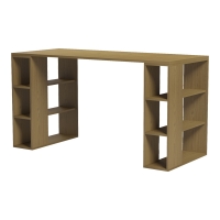 Γραφείο με ραφιέρα Colmar pakoworld σε ανοιχτό καρυδί 140x60x75εκ Γραφείο με ραφιέρα Colmar pakoworld σε ανοιχτό καρυδί 140x60x75εκ