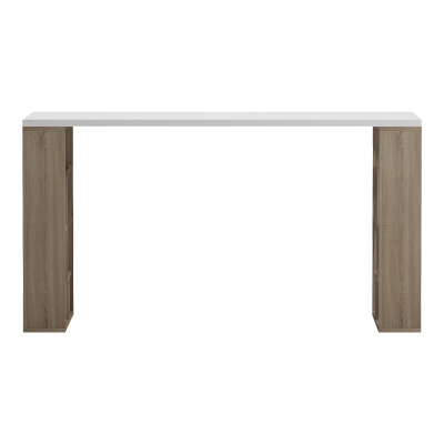 Γραφείο με ραφιέρα Labirent pakoworld sonoma-λευκό 140x60x75εκ Γραφείο με ραφιέρα Labirent pakoworld sonoma-λευκό 140x60x75εκ