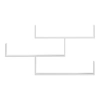 Ραφιέρα τοίχου Tiber pakoworld λευκή 120x22x67εκ