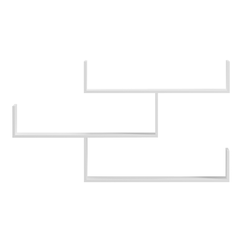 Ραφιέρα τοίχου Tiber pakoworld λευκή 120x22x67εκ