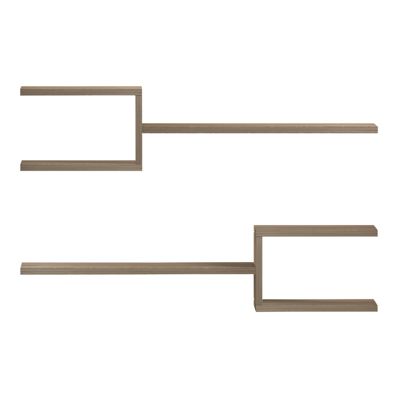 Ραφιέρα τοίχου Sumpa pakoworld 2 τεμ sonoma 65x20x18εκ