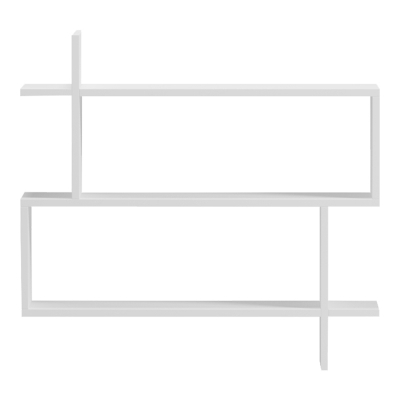 Ραφιέρα τοίχου Paralel pakoworld λευκό 70x22x65,5εκ