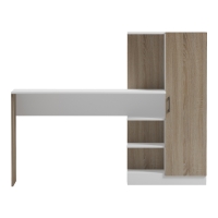 Γραφείο με βιβλιοθήκη και ντουλάπι Ofisio pakoworld sonoma-λευκό 152.3x40x120εκ Γραφείο με βιβλιοθήκη και ντουλάπι Ofisio pakoworld sonoma-λευκό 152.3x40x120εκ