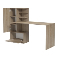 Γραφείο εργασίας με βιβλιοθήκη Felanbo pakoworld sonoma 160x60x125εκ Γραφείο εργασίας με βιβλιοθήκη Felanbo pakoworld sonoma 160x60x125εκ