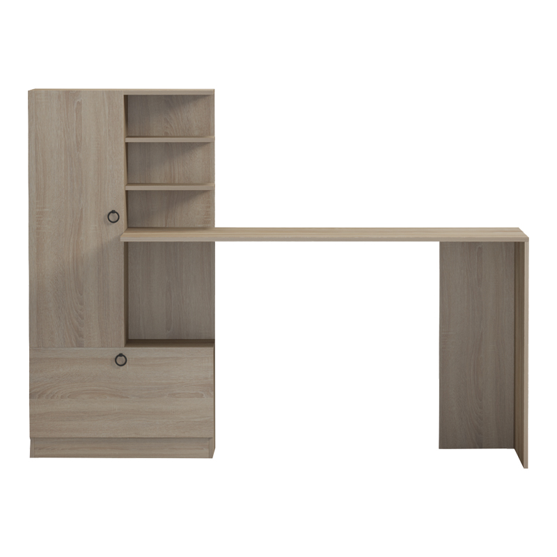 Γραφείο εργασίας με βιβλιοθήκη Felanbo pakoworld sonoma 160x60x125εκ Γραφείο εργασίας με βιβλιοθήκη Felanbo pakoworld sonoma 160x60x125εκ
