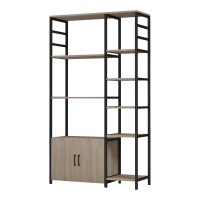 Επιδαπέδια ραφιέρα Ranea pakoworld sonoma-μαύρο 85x32x150εκ Επιδαπέδια ραφιέρα Ranea pakoworld sonoma-μαύρο 85x32x150εκ