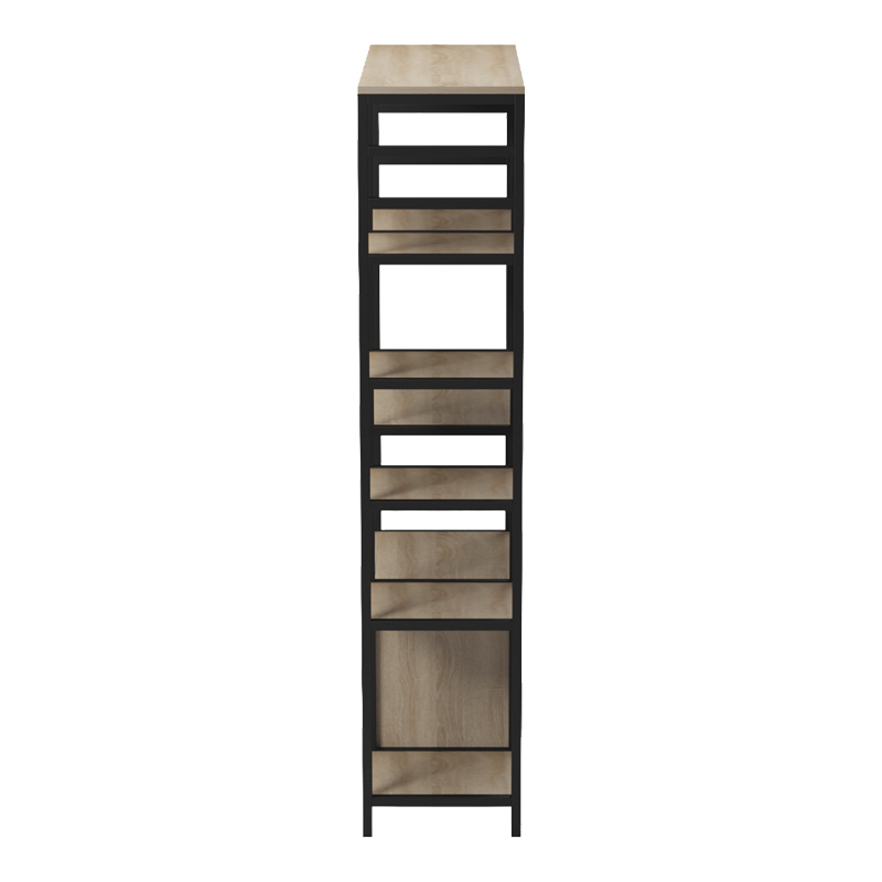 Επιδαπέδια ραφιέρα Ranea pakoworld sonoma-μαύρο 85x32x150εκ Επιδαπέδια ραφιέρα Ranea pakoworld sonoma-μαύρο 85x32x150εκ