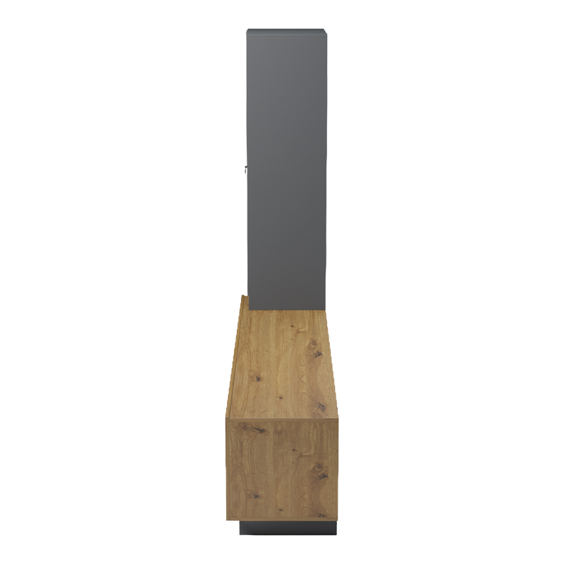 Σύνθετο σαλονιού Tilveo pakoworld oak-ανθρακί 230x41.5x180εκ Σύνθετο σαλονιού Tilveo pakoworld oak-ανθρακί 230x41.5x180εκ
