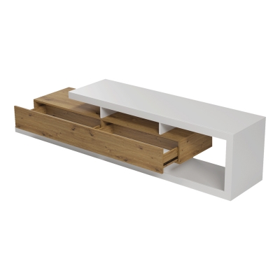 Έπιπλο τηλεόρασης Arbero pakoworld λευκό-oak 198x40x45εκ Έπιπλο τηλεόρασης Arbero pakoworld λευκό-oak 198x40x45εκ