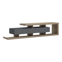 Έπιπλο τηλεόρασης Arbero pakoworld ανθρακί-sonoma 198x40x45εκ Έπιπλο τηλεόρασης Arbero pakoworld ανθρακί-sonoma 198x40x45εκ