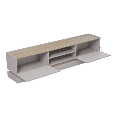 Έπιπλο τηλεόρασης Wendo pakoworld γκρι-sonoma 200x37x47εκ Έπιπλο τηλεόρασης Wendo pakoworld γκρι-sonoma 200x37x47εκ