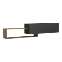 Έπιπλο τηλεόρασης επιτοίχιο Olande pakoworld oak-μαύρο 210x35x48εκ Έπιπλο τηλεόρασης επιτοίχιο Olande pakoworld oak-μαύρο 210x35x48εκ