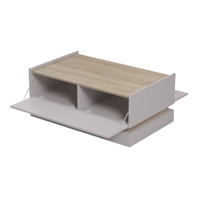 Τραπέζι σαλονιού Wendo pakoworld γκρι-sonoma 97x60x40εκ Τραπέζι σαλονιού Wendo pakoworld γκρι-sonoma 97x60x40εκ