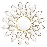 Καθρέπτης Flower pakoworld χρυσό 83x2.5x83εκ Καθρέπτης Flower pakoworld χρυσό 83x2.5x83εκ