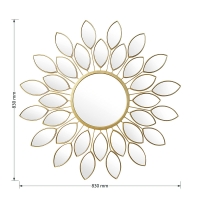 Καθρέπτης Flower pakoworld χρυσό 83x2.5x83εκ Καθρέπτης Flower pakoworld χρυσό 83x2.5x83εκ