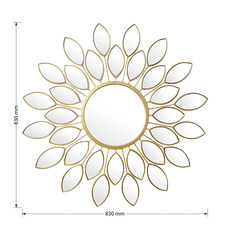Καθρέπτης Flower pakoworld χρυσό 83x2.5x83εκ Καθρέπτης Flower pakoworld χρυσό 83x2.5x83εκ