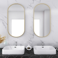 Καθρέπτης Ellipse pakoworld χρυσό 50x2x80εκ Καθρέπτης Ellipse pakoworld χρυσό 50x2x80εκ