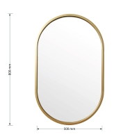Καθρέπτης Ellipse pakoworld χρυσό 50x2x80εκ Καθρέπτης Ellipse pakoworld χρυσό 50x2x80εκ