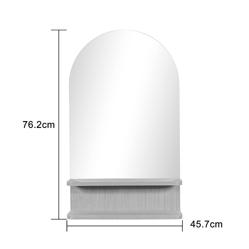 Καθρέπτης με ράφι Mensola pakoworld mdf σε φυσική απόχρωση 45.7x12.7x76.2εκ Καθρέπτης με ράφι Mensola pakoworld mdf σε φυσική απόχρωση 45.7x12.7x76.2εκ
