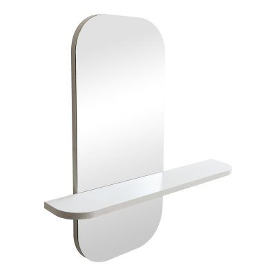 Καθρέπτης Lunaria pakoworld λευκό MDF 60x11.5x60εκ