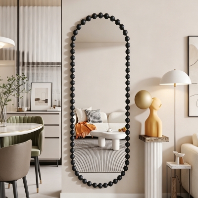 Καθρέπτης Myrtus pakoworld μαύρο μέταλλο 40x2,5x160 εκ Καθρέπτης Myrtus pakoworld μαύρο μέταλλο 40x2,5x160 εκ