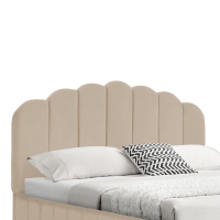 Κρεβάτι Tatiana pakoworld βελούδο μπεζ με αποθηκευτικό χώρο 160x200εκ
