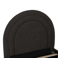 Κρεβάτι Arcuate pakoworld μπουκλέ υφασμα ανθρακί με συρόμενο 90x200εκ