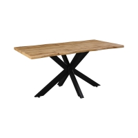Tραπέζι Gilman pakoworld MDF sonoma-μαύρο 150x90x75εκ Tραπέζι Gilman pakoworld MDF sonoma-μαύρο 150x90x75εκ