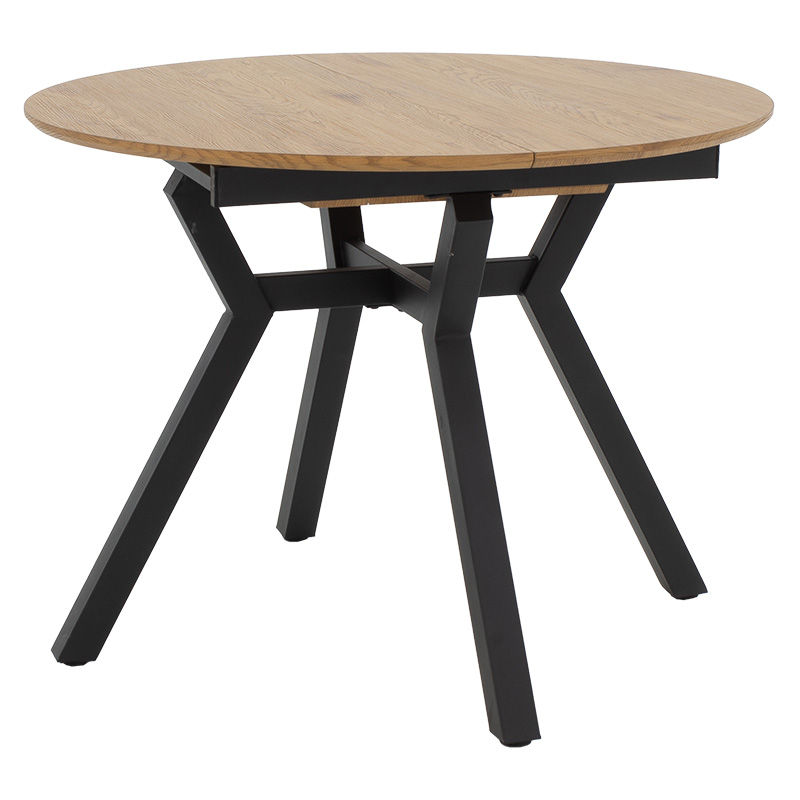 Tραπέζι Frances pakoworld επεκτεινόμενο MDF sonoma-μαύρο 100-140x100x75εκ Tραπέζι Frances pakoworld επεκτεινόμενο MDF sonoma-μαύρο 100-140x100x75εκ